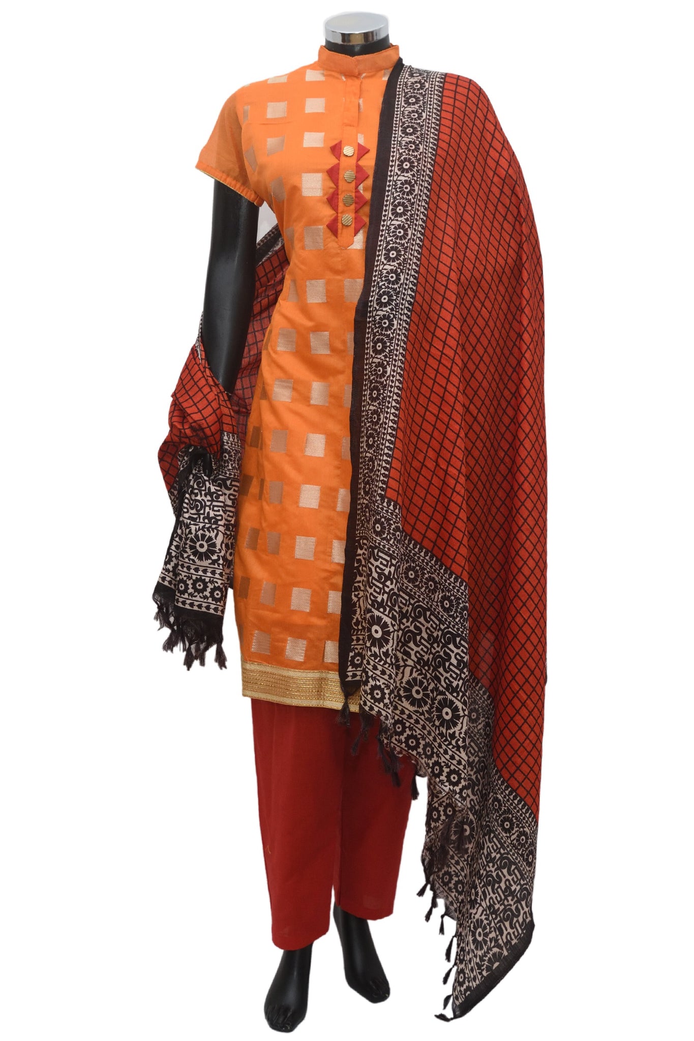 Silk embroidered suit #fdn860-251