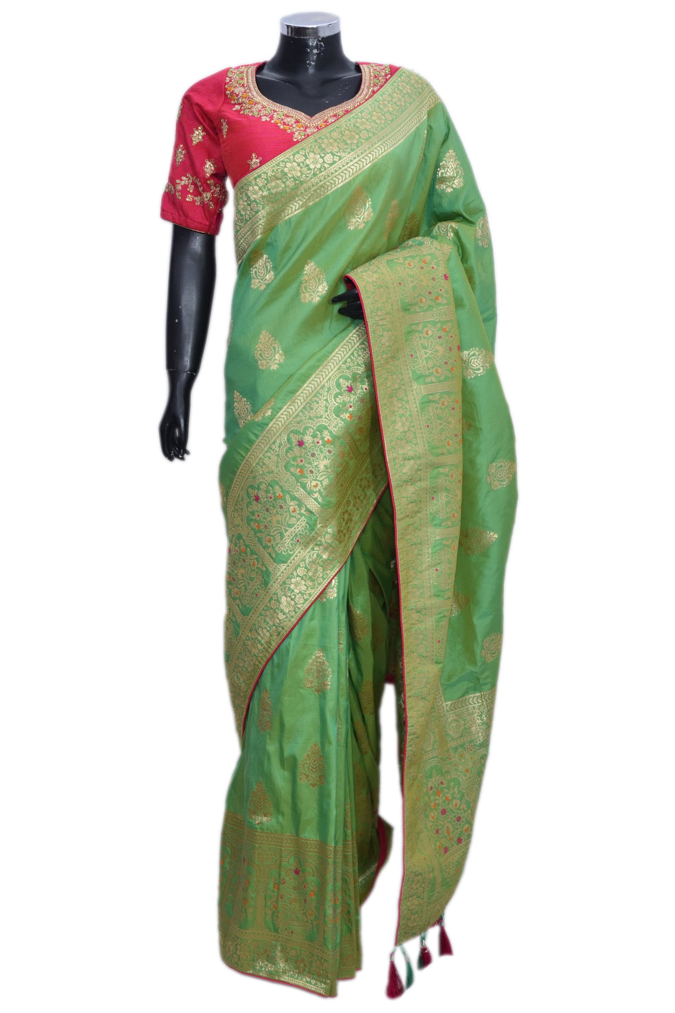 Silk Saree with embroidered blouse#fdn901186-301