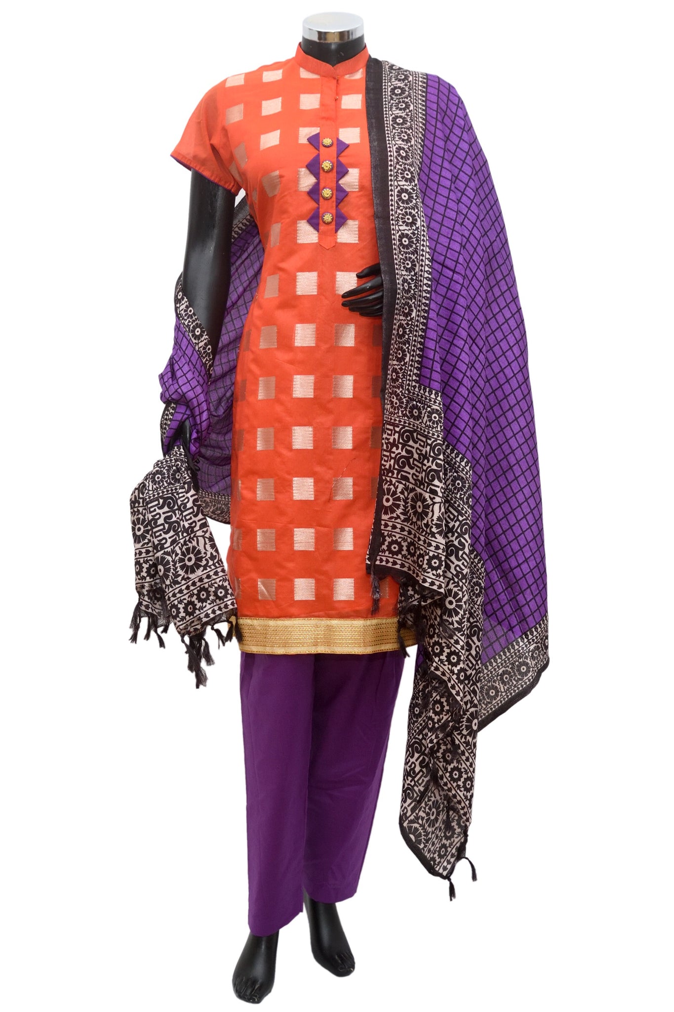 Silk embroidered suit # fdn861-251